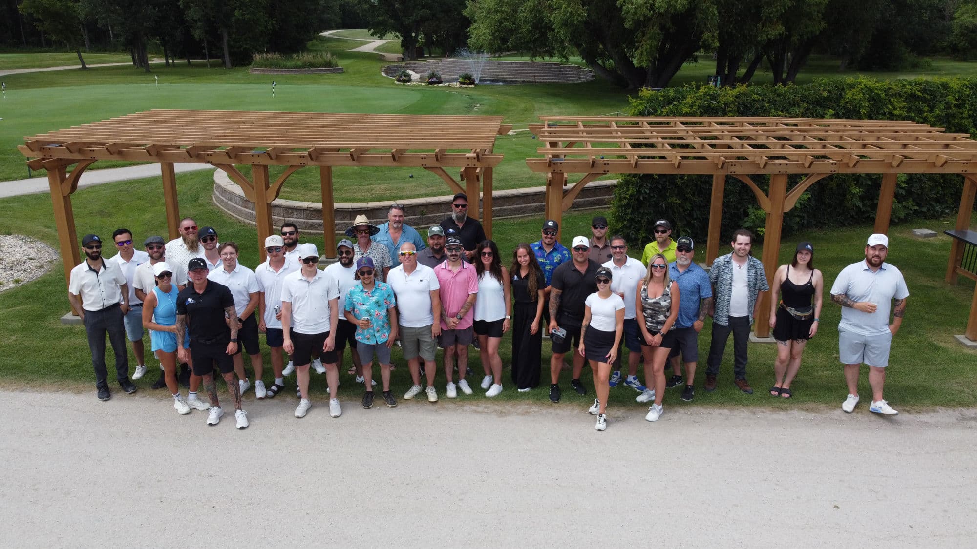 U Build team at a company golf outing