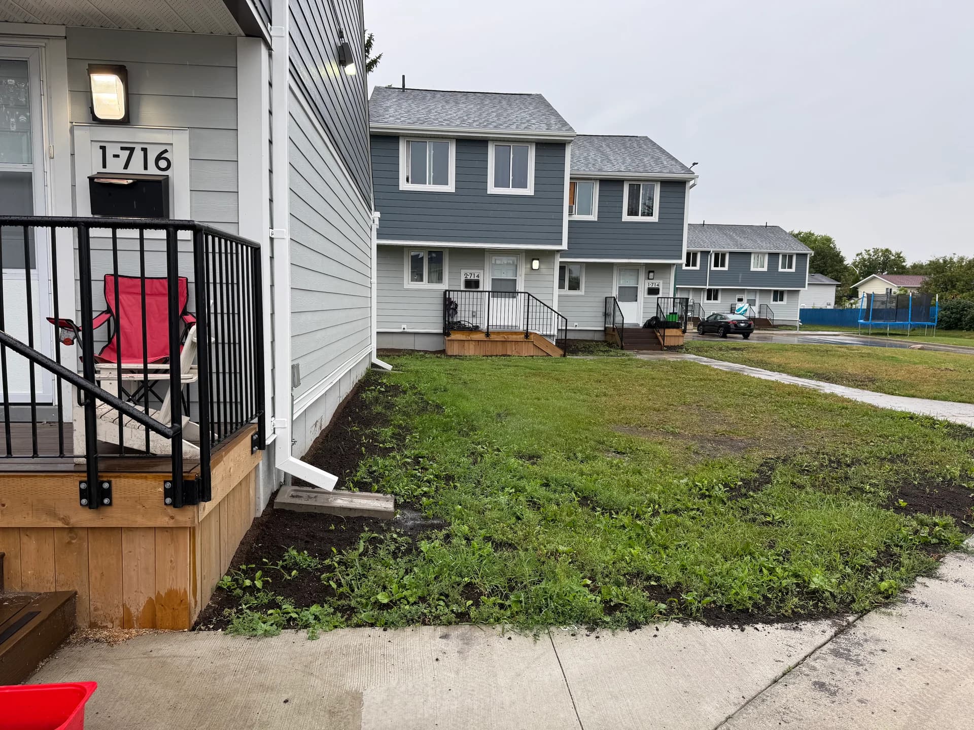 Zelena Village townhomes in Portage la Prairie with exterior siding, windows and entrance decks